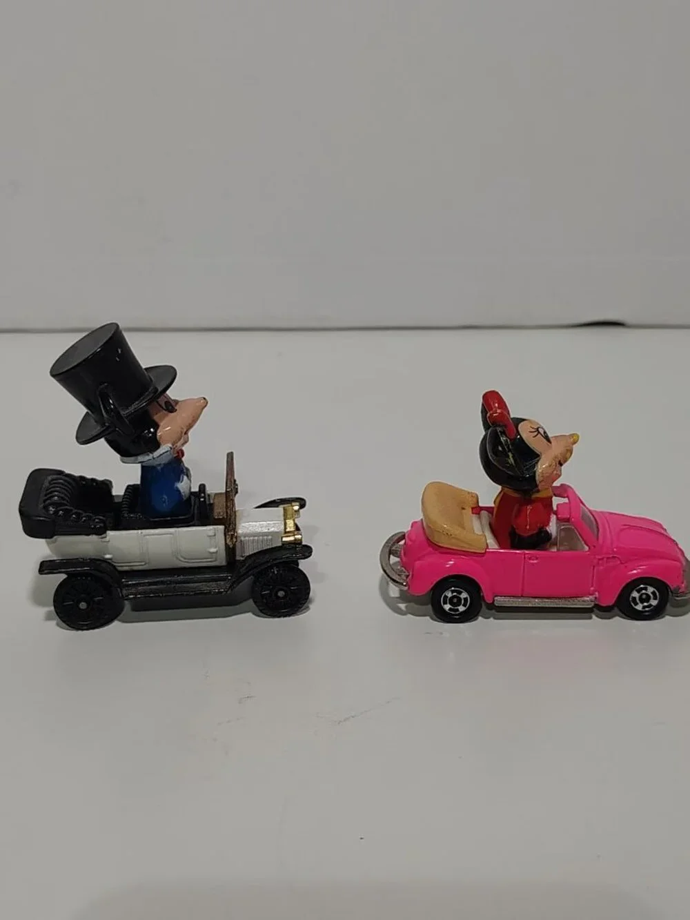 Vintage TOMY Walt Disney Mickey PD-9 Minnie PD-6 Diecast Car Lot Japan